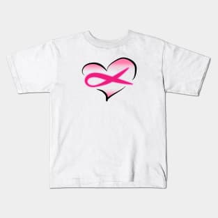 Cancer pink ribbon Kids T-Shirt